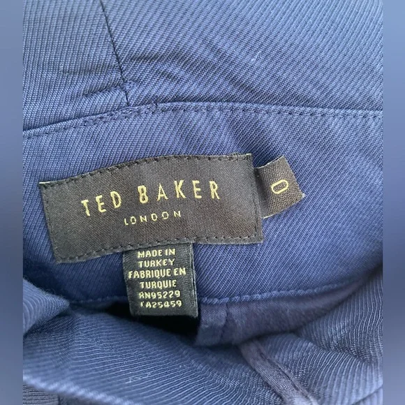 Ted Baker Navy Blue Kendyl Wide Leg Trousers Size 0 - Picture 5 of 6